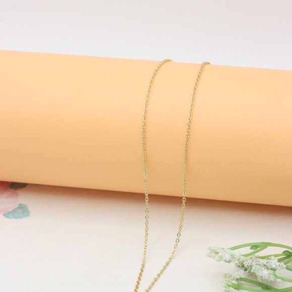 Heart Charm Yellow Necklace with Pink Enamel, XPNL0369 - Picture 11 of 13